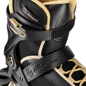 ŁYŻWOROLKI ARMOUR CZARNO ZŁOTE NA22151 NILS EXTREME