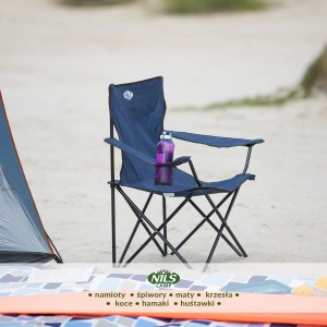 Krzesło turystyczne NILS CAMP NC3044 składane z uchwytem na kubek