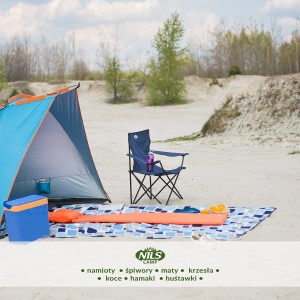 Krzesło turystyczne NILS CAMP NC3044 składane z uchwytem na kubek