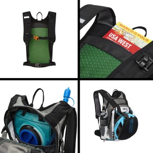 ZESTAW PLECAK CZARNY ADVENTURE 25L NC1766 + NCD07 BUTELKA SZARA TRITANOWA NILS CAMP