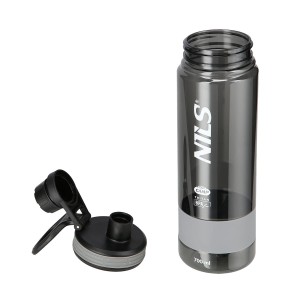 ZESTAW PLECAK CZARNY ADVENTURE 25L NC1766 + NCD07 BUTELKA SZARA TRITANOWA NILS CAMP