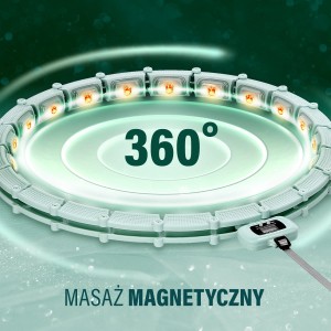 ZESTAW HULA HOP MAGNETYCZNY GREEN Z LICZNIKIEM HMS HHM14 + PAS BR163 BLACK PLUS SIZE