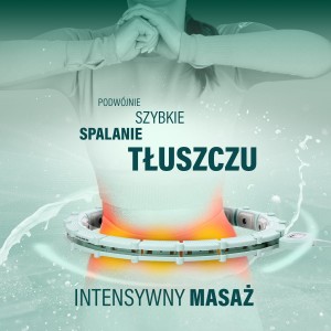 ZESTAW HULA HOP MAGNETYCZNY GREEN Z LICZNIKIEM HMS HHM14 + PAS BR163 BLACK PLUS SIZE