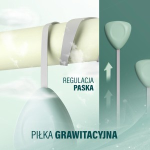 ZESTAW HULA HOP MAGNETYCZNY GREEN Z LICZNIKIEM HMS HHM14 + PAS BR163 BLACK PLUS SIZE