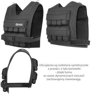 KAMIZELKA TRENINGOWA  Z OBCIĄŻENIEM 16 KG KTO16  HMS PREMIUM OUTLET