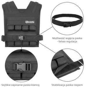 KAMIZELKA TRENINGOWA  Z OBCIĄŻENIEM 16 KG KTO16  HMS PREMIUM OUTLET