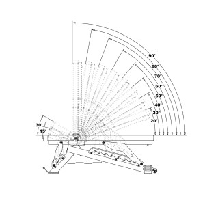 REGULOWANA ŁAWKA DO ĆWICZEŃ COMMERCIAL HMS L3150