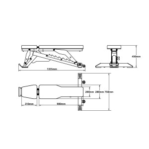 REGULOWANA ŁAWKA DO ĆWICZEŃ COMMERCIAL HMS L3150