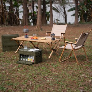 SKRZYNIA KEMPINGOWA Z POKRYWĄ SKŁADANA ZIELONA 50L NILS CAMP NCB4003