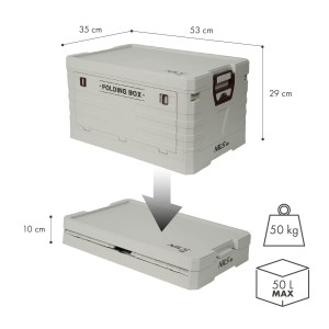 SKRZYNIA KEMPINGOWA Z POKRYWĄ SKŁADANA 50L NILS CAMP  NCB4004