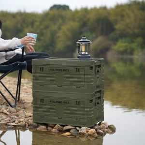 SKRZYNIA KEMPINGOWA Z POKRYWĄ SKŁADANA  50L NILS CAMP NCB4001