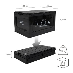 SKRZYNIA KEMPINGOWA Z FUNKCJĄ STOŁU SKŁADANA  2W1 50L NILS CAMP NCB4006