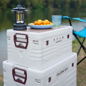 SKRZYNIA KEMPINGOWA Z FUNKCJĄ STOŁU SKŁADANA 2W1 50L NILS CAMP NCB4002