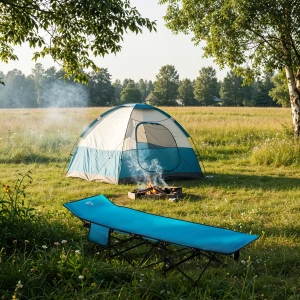 ŁÓŻKO POLOWE NIEBIESKIE 188 CM NILS CAMP NC2701