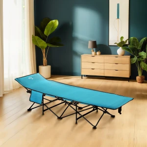 ŁÓŻKO POLOWE NIEBIESKIE 188 CM NILS CAMP NC2701