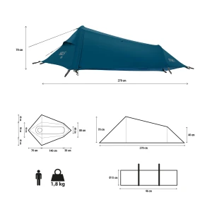 NAMIOT ULTRA LIGHT SKYAIR 1 NIEBIESKI NILS CAMP NC2501