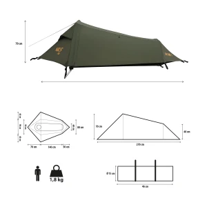 NAMIOT ULTRA LIGHT SKYAIR 1 ZIELONY NILS CAMP NC2501