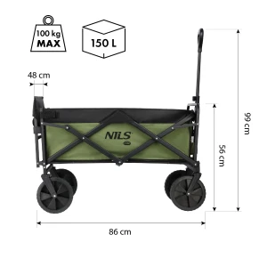 WÓZEK ZIELONY 150L NILS CAMP NC2602