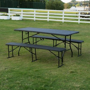 STÓŁ TURYSTYCZNY 180 CM ANTRACYT NILS CAMP NC1618