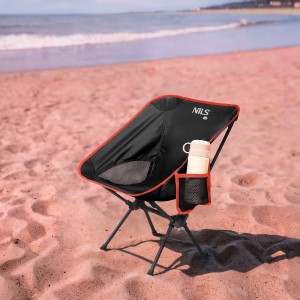 KRZESŁO SKŁADANE ULTRALIGHT CZARNE NILS CAMP NC3320