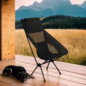 KRZESŁO SKŁADANE ULTRALIGHT BLACK NILS CAMP NC3321
