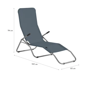 LEŻAK TURYSTYCZNY/PLAŻOWY SZARY  NILS NC3017