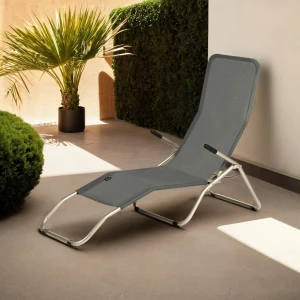 LEŻAK TURYSTYCZNY/PLAŻOWY SZARY  NILS NC3017