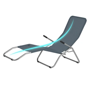 LEŻAK TURYSTYCZNY/PLAŻOWY SZARY  NILS NC3017