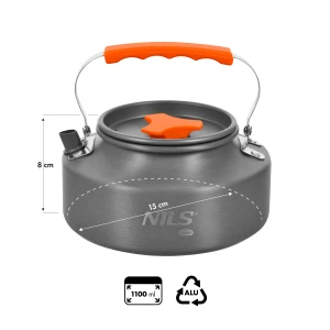 CZAJNIK TURYSTYCZNY Z POKRYWKĄ  1,1 L NILS CAMP NC17118