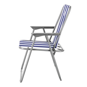 KRZESŁO KEMPINGOWE SKŁADANE NIEBIESKO-BIAŁE NILS CAMP NC3503 
