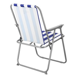 KRZESŁO KEMPINGOWE SKŁADANE NIEBIESKO-BIAŁE NILS CAMP NC3503 