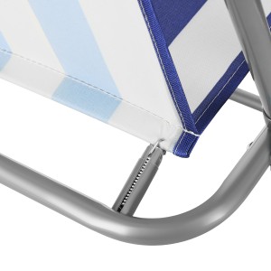 KRZESŁO KEMPINGOWE SKŁADANE NIEBIESKO-BIAŁE NILS CAMP NC3503 