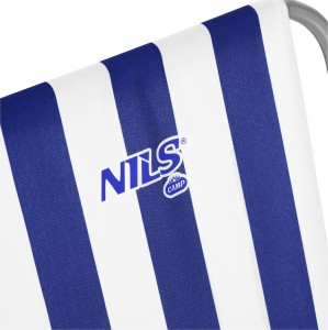 KRZESŁO KEMPINGOWE SKŁADANE NIEBIESKO-BIAŁE NILS CAMP NC3503 