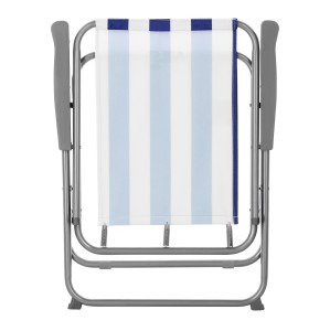 KRZESŁO KEMPINGOWE SKŁADANE NIEBIESKO-BIAŁE NILS CAMP NC3503 