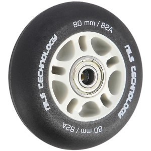ZESTAW PU 80x24 82A CZARNE MATOWE (4 szt.) + ABEC-9  (8 szt.) NILS EXTREME