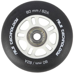 ZESTAW PU 80x24 82A CZARNE MATOWE (4 szt.) + ABEC-9  (8 szt.) NILS EXTREME