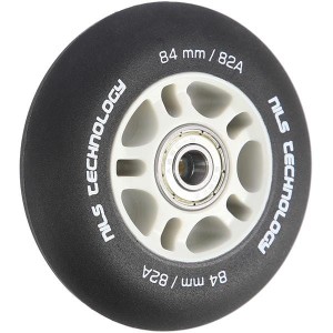 ZESTAW PU 84x24 82A CZARNE MATOWE (4 szt.) + ABEC-9 CHROME (8 szt.) NILS EXTREME