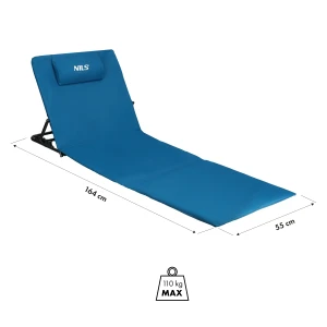 MATA PLAŻOWA Z REGULOWANYM OPARCIEM NILS NC3015