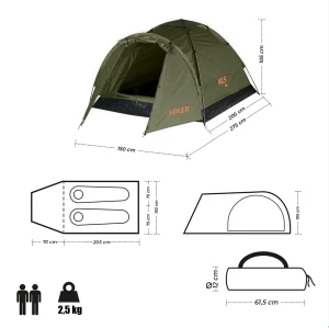 KHAKI NAMIOT KEMPINGOWY HIKER NILS CAMP NC6010 