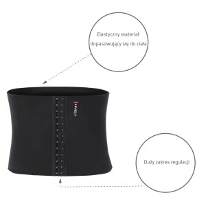 GORSET- WYSZCZUPLAJĄCY PAS NEOPRENOWY BLACK ROZM. S/M HMS GR222 OUTLET