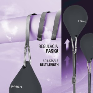 HULA HOP HHM15  BLACK Z MAGNESEM I OBCIĄŻNIKIEM + LICZNIK HMS OUTLET