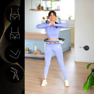 HULA HOP HHM15  BLACK Z MAGNESEM I OBCIĄŻNIKIEM + LICZNIK HMS OUTLET