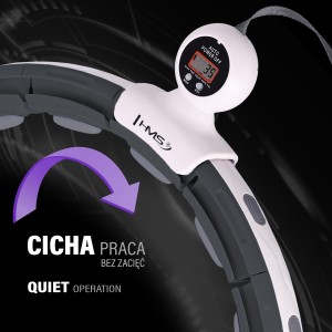HULA HOP HHM15  BLACK Z MAGNESEM I OBCIĄŻNIKIEM + LICZNIK HMS OUTLET