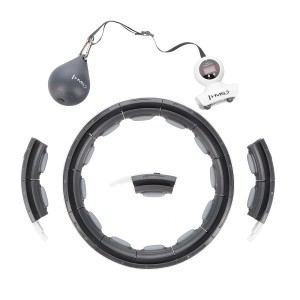 HULA HOP HHM15  BLACK Z MAGNESEM I OBCIĄŻNIKIEM + LICZNIK HMS OUTLET