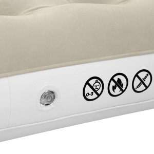 NC2802 MATERAC TURYSTYCZNY DMUCHANY 191X137X22 CM BEŻOWY NILS CAMP OUTLET