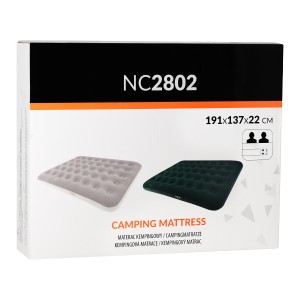 NC2802 MATERAC TURYSTYCZNY DMUCHANY 191X137X22 CM BEŻOWY NILS CAMP OUTLET