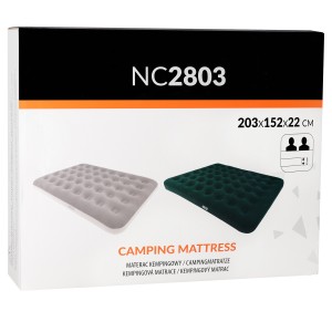 NC2803 MATERAC TURYSTYCZNY DMUCHANY 203X152X22 CM BEŻOWY NILS CAMP OUTLET