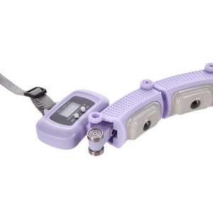 ZESTAW HULA HOP MAGNETYCZNY VIOLET HHM14 Z LICZNIKIEM HMS + PAS WYSZCZUPLAJĄCY BR163 BLACK  OUTLET