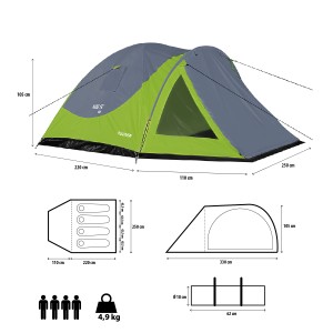 NAMIOT KEMPINGOWY DISCOVERY ZIELONO-SZARY NILS CAMP NC6006 