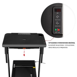 ZESTAW LOOP12 MULTI GRAY BIEŻNIA ELEKTRYCZNA Z BIURKIEM HMS+KSIĄŻKA SLOW JOGGING